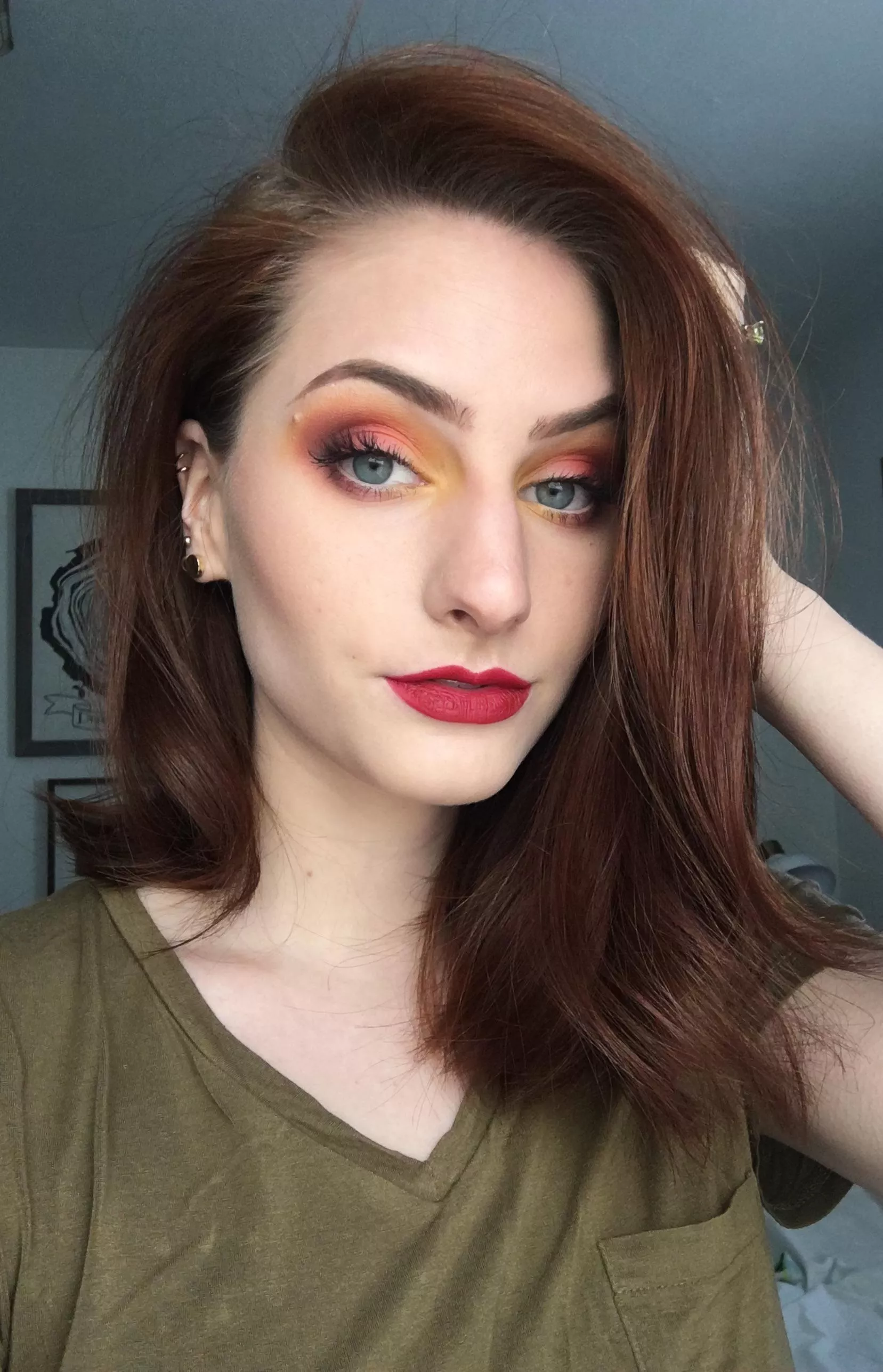 This red lipstick would look great all over you