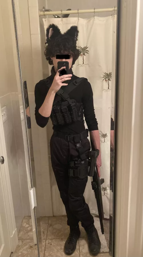 Too scared to post this to the airsoft sub so here’s an airsoft catboy…