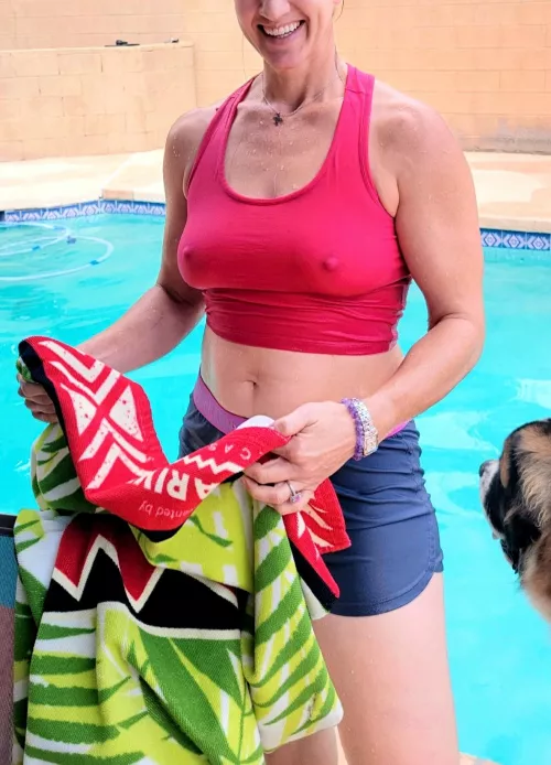 what I wore to give the dog a bath