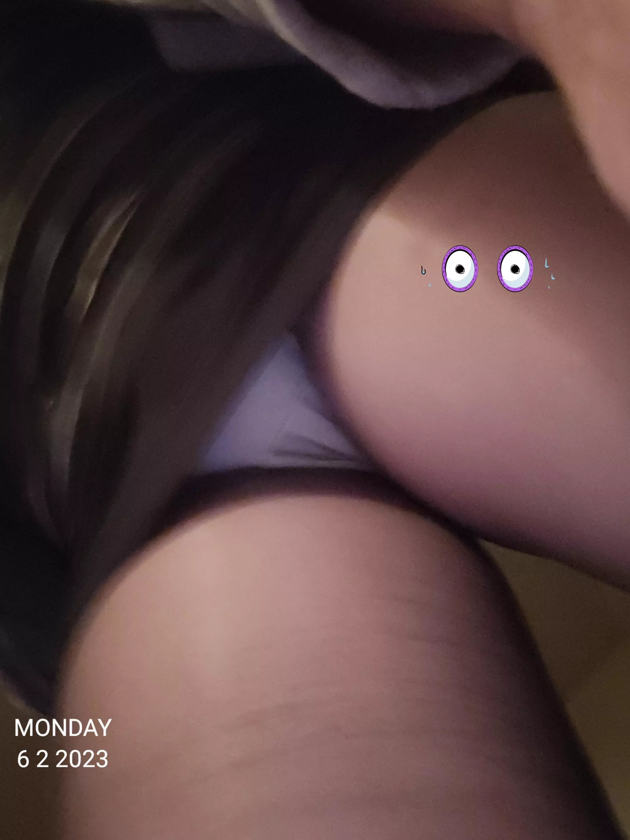 White satin pantie under black stretchy mini-skirt is absolutly SEXY 😎😎
