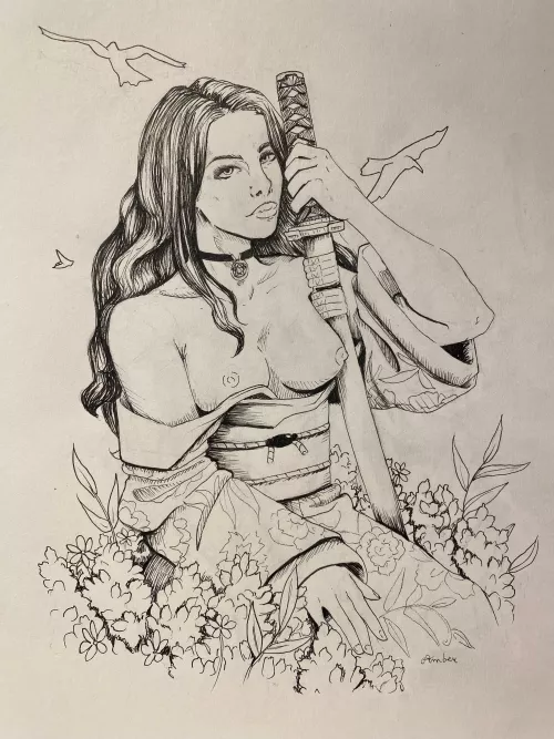 artwork of Yennefer inspired by The Witcher: Ronin manga