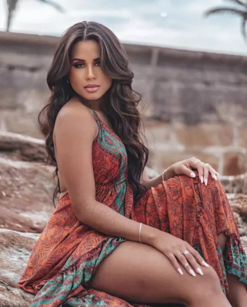 Beauty in a red dress