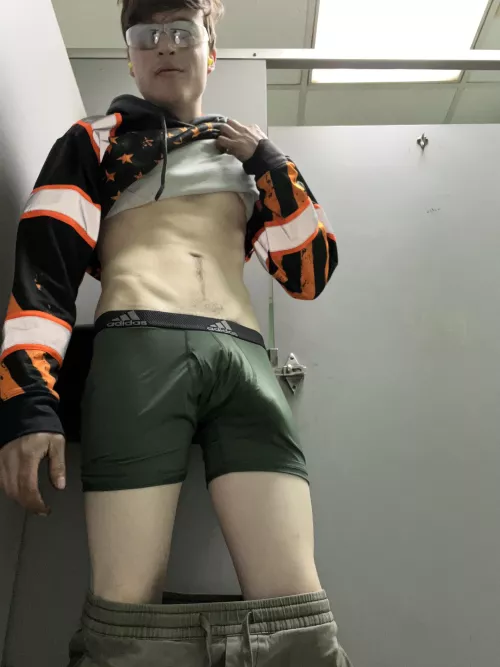 Dropped pants at work. You don’t mind do you?