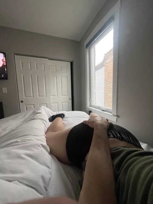 Husband like to rest his him over my fat ass while watching TV💦