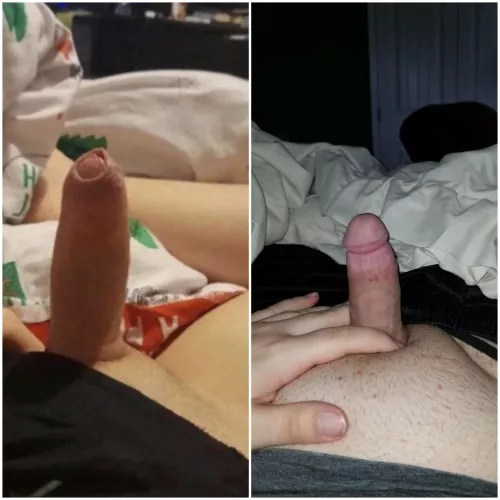 I just lost a size bet to a femboy on estrogen 😖 compare with him at u/dangerous_health_674 Even when hes taking something to become more fem his cock still makes me look like the one with a clit 😫