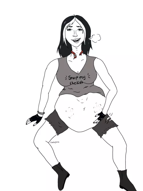 {image} first ever vore art- a big titty goth misunderstanding f/?