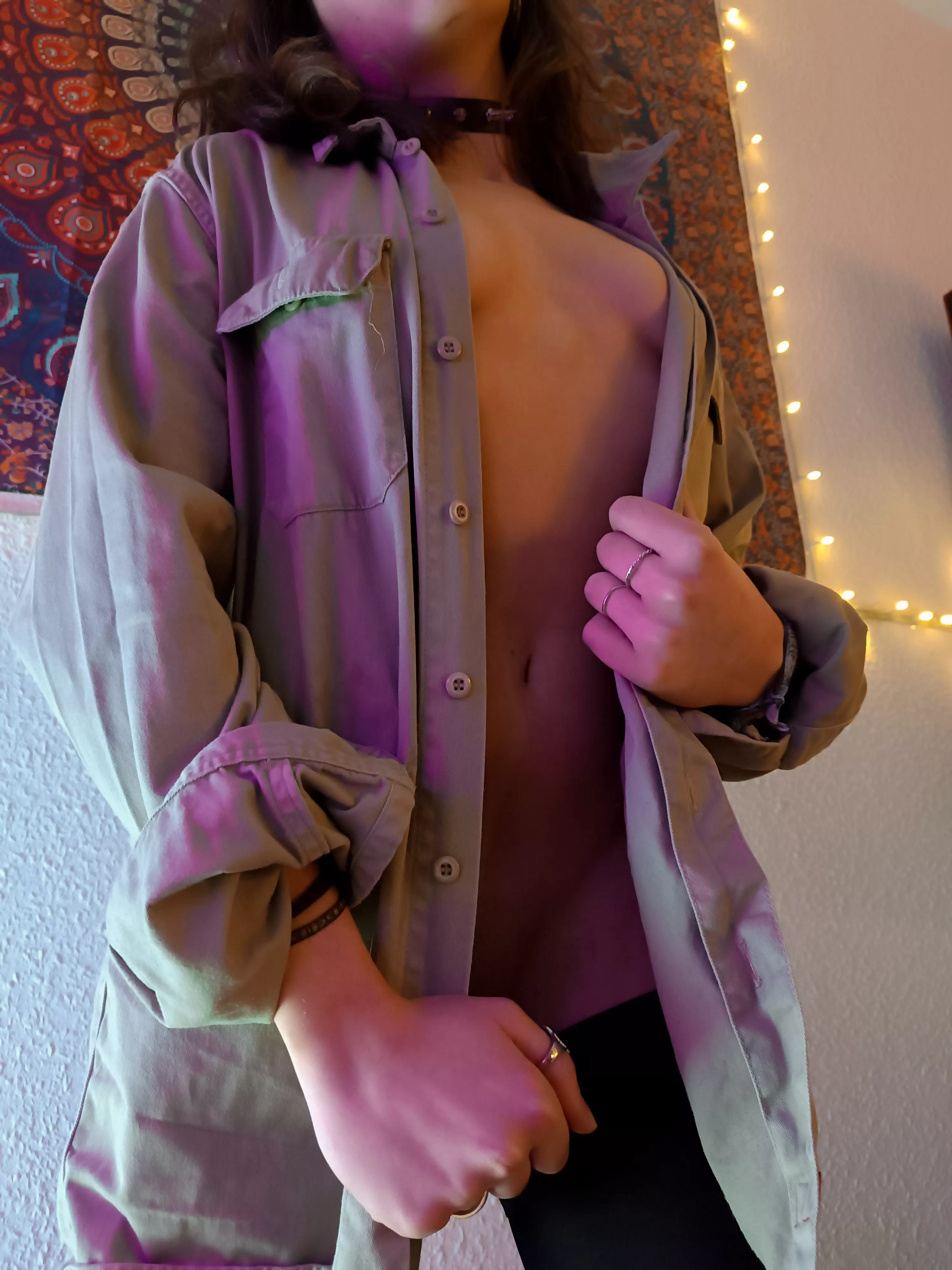 It's just the shirt seperating you from my naked body