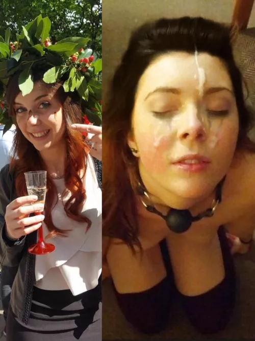 Just to remind her that nothing changes, her natural inferiority will accompany her throughout her life. And this is her purpose, to kneel before her master and take pleasure in her work.