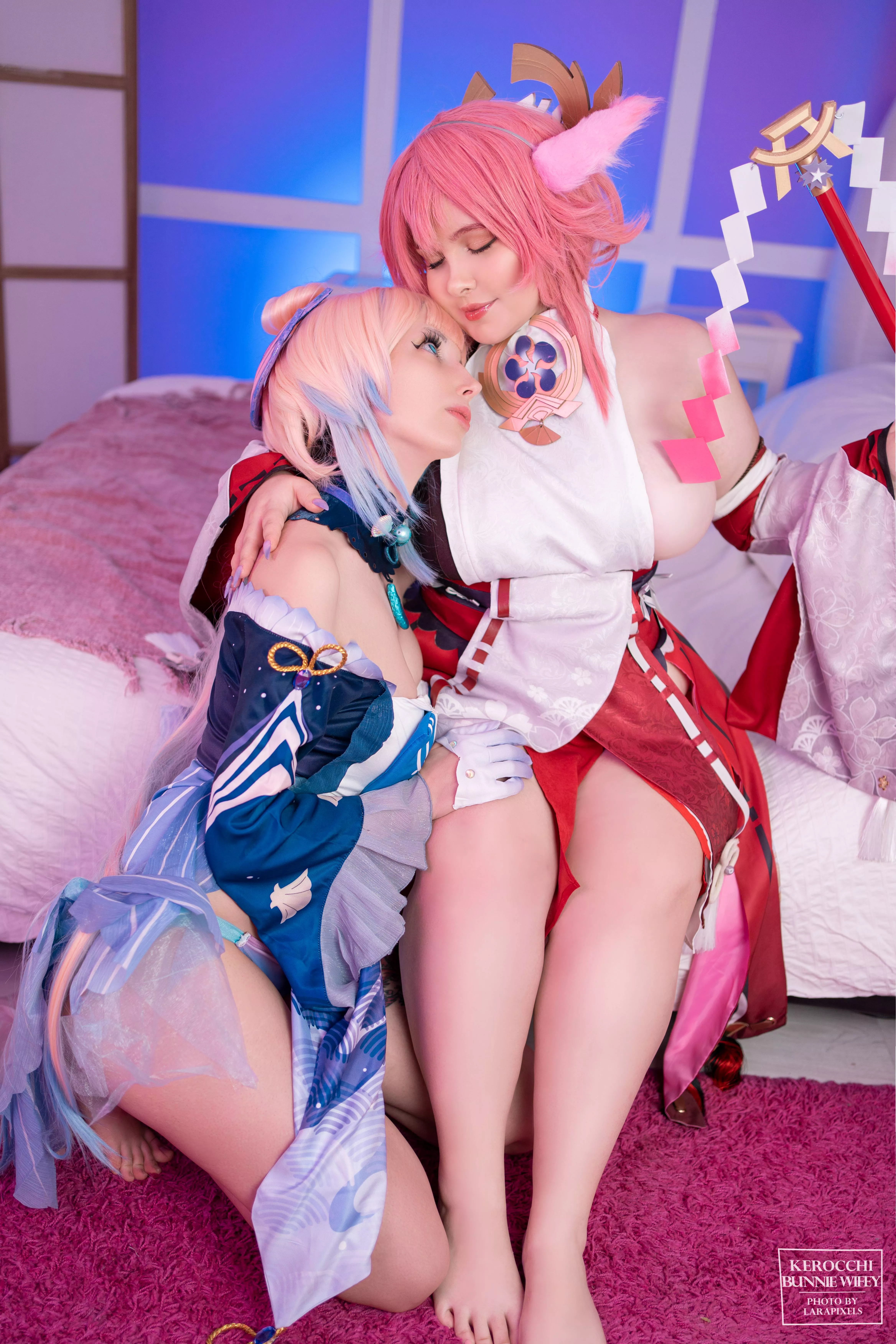 Kokomi and Yae Miko by Kerocchi & Bunnie Wifey