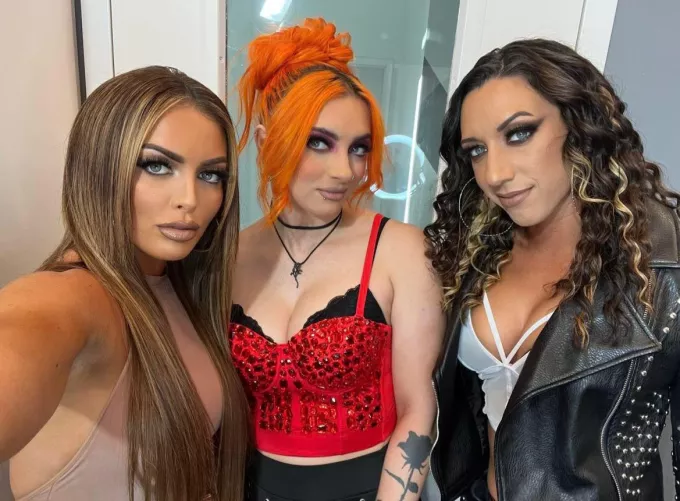 On my knees for Wrestling goddesses, Mandy Rose, Gigi Dolin and Jacy Jayne have me desperately edging