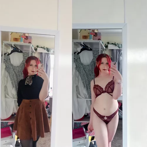 Outfit for the date and then for at home, which do you prefer? ♥️