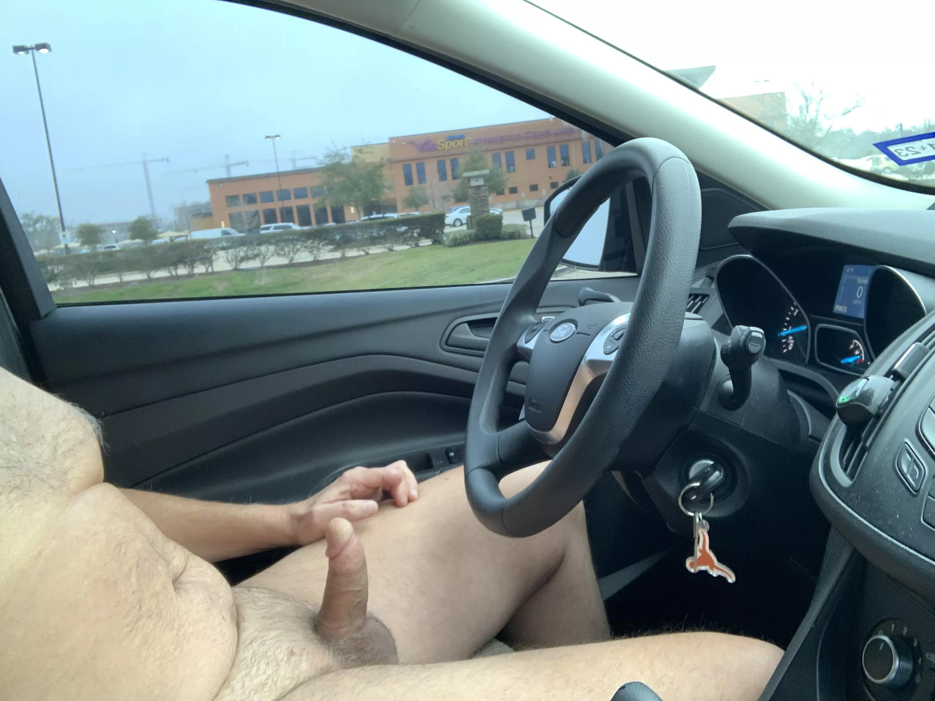 Rolling around the highway naked during rush hour
