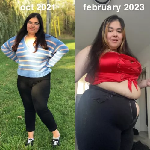 the same jeans - about 75lbs difference 🐷🤭