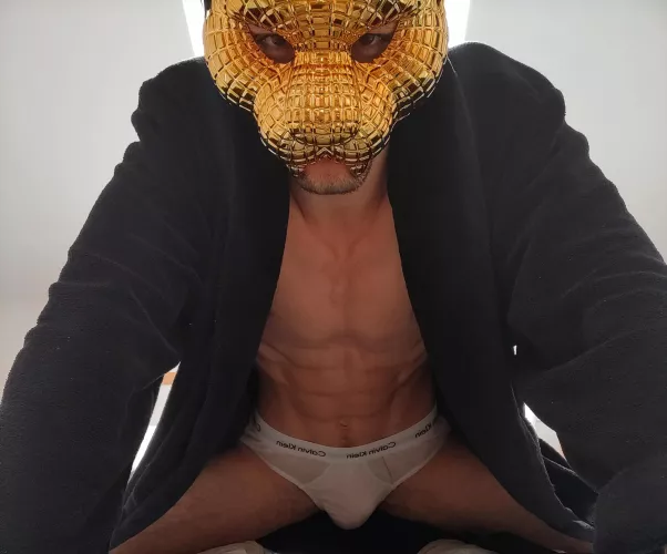 What first?! Feel my abs or rip off the briefs?