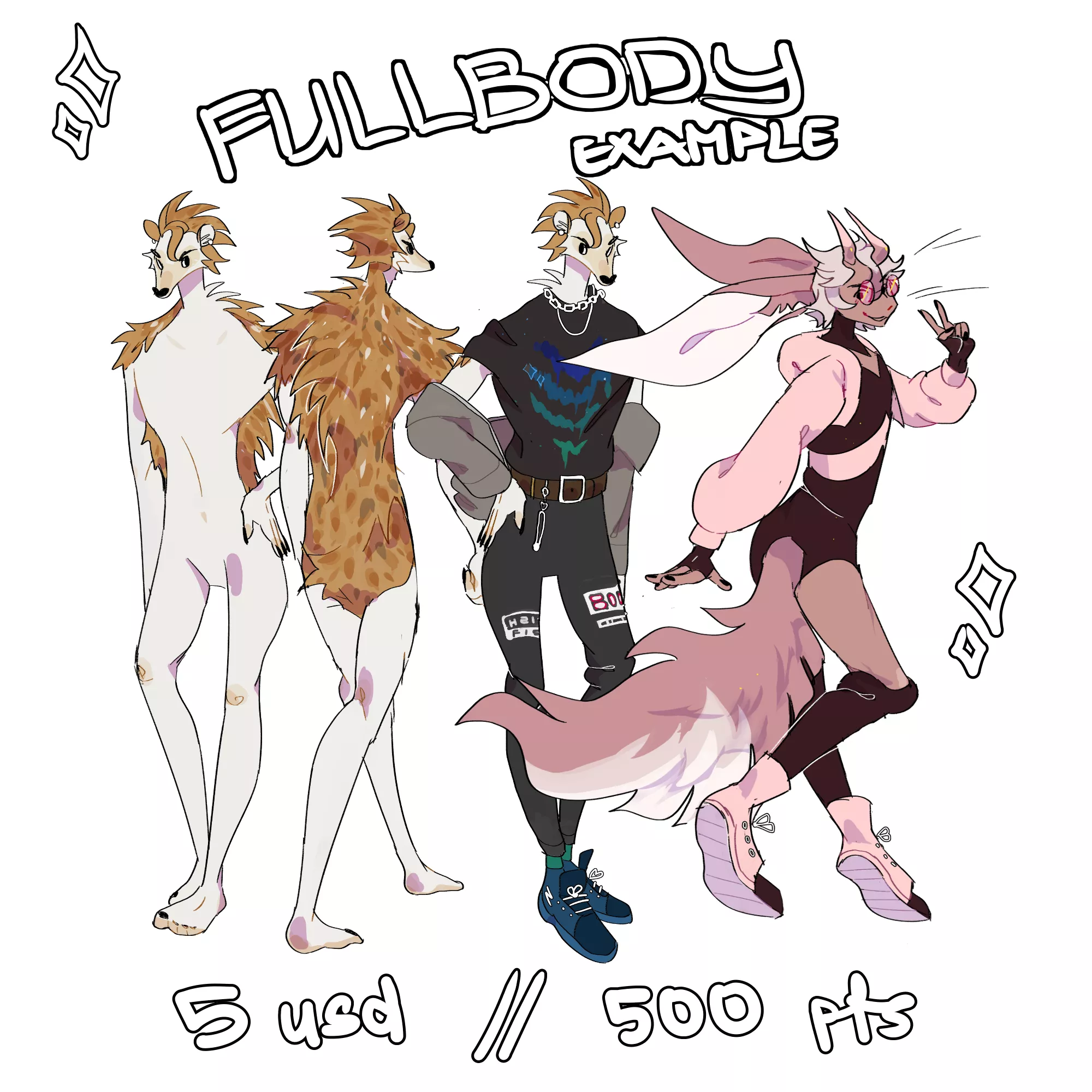 fullbodies (not a commission advertisement i just want to show the drawings) (ocs do not belong to me) [art by me]