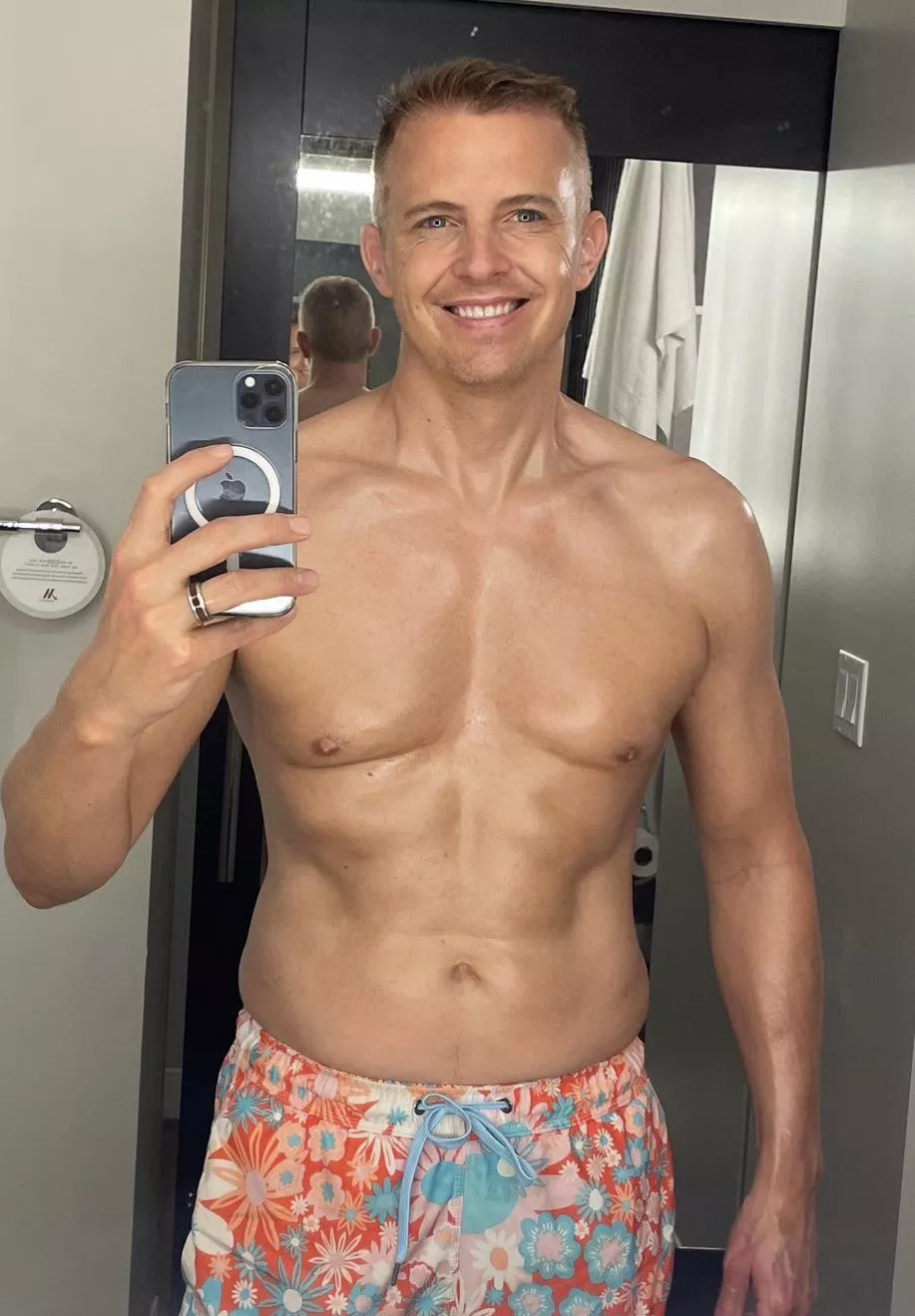 Going out on a limb…In Hawaii. Got all tan and greased up. Not sure it’s a look from this cold weather Colorado boy.