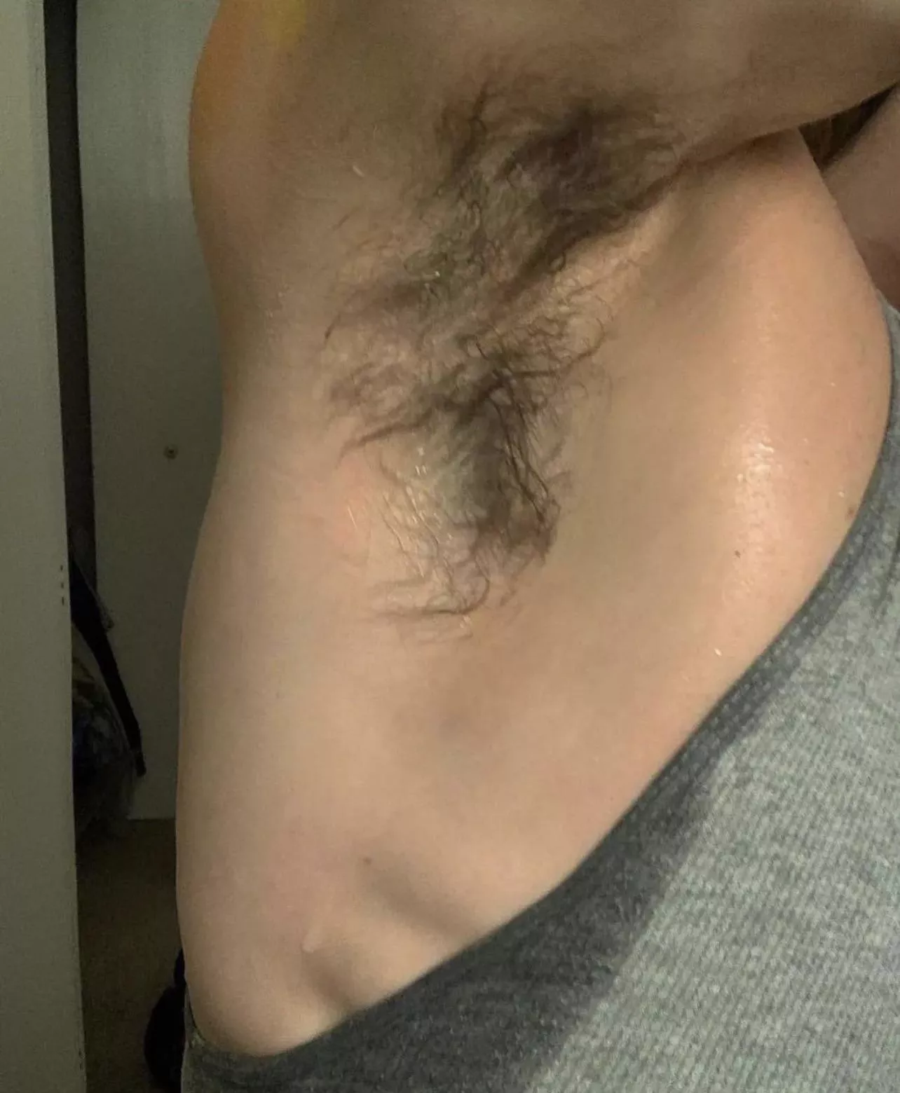 I know it’s sweaty. Would you dare lick it?