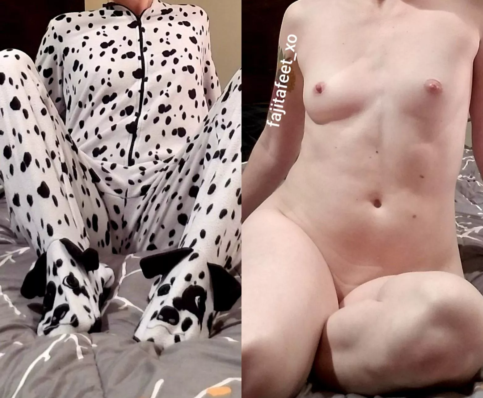 I like to be comfortable, meaning fuzzy soft or totally naked