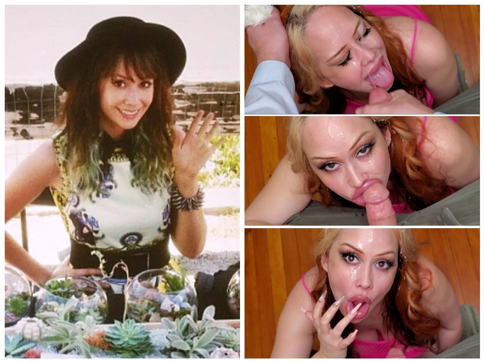 I was that cute girl at the farmers market that sold home made terrariums! And now I'm that a cum tank with obscenely fake tiddies that wants to be airtight!