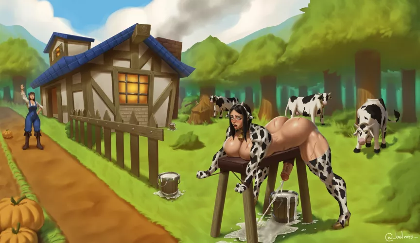 If I was a futa cowgirl I'd be available for milking at any time