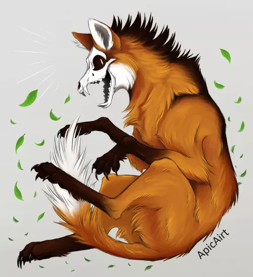 It's a skull maned wolf! (art by me)