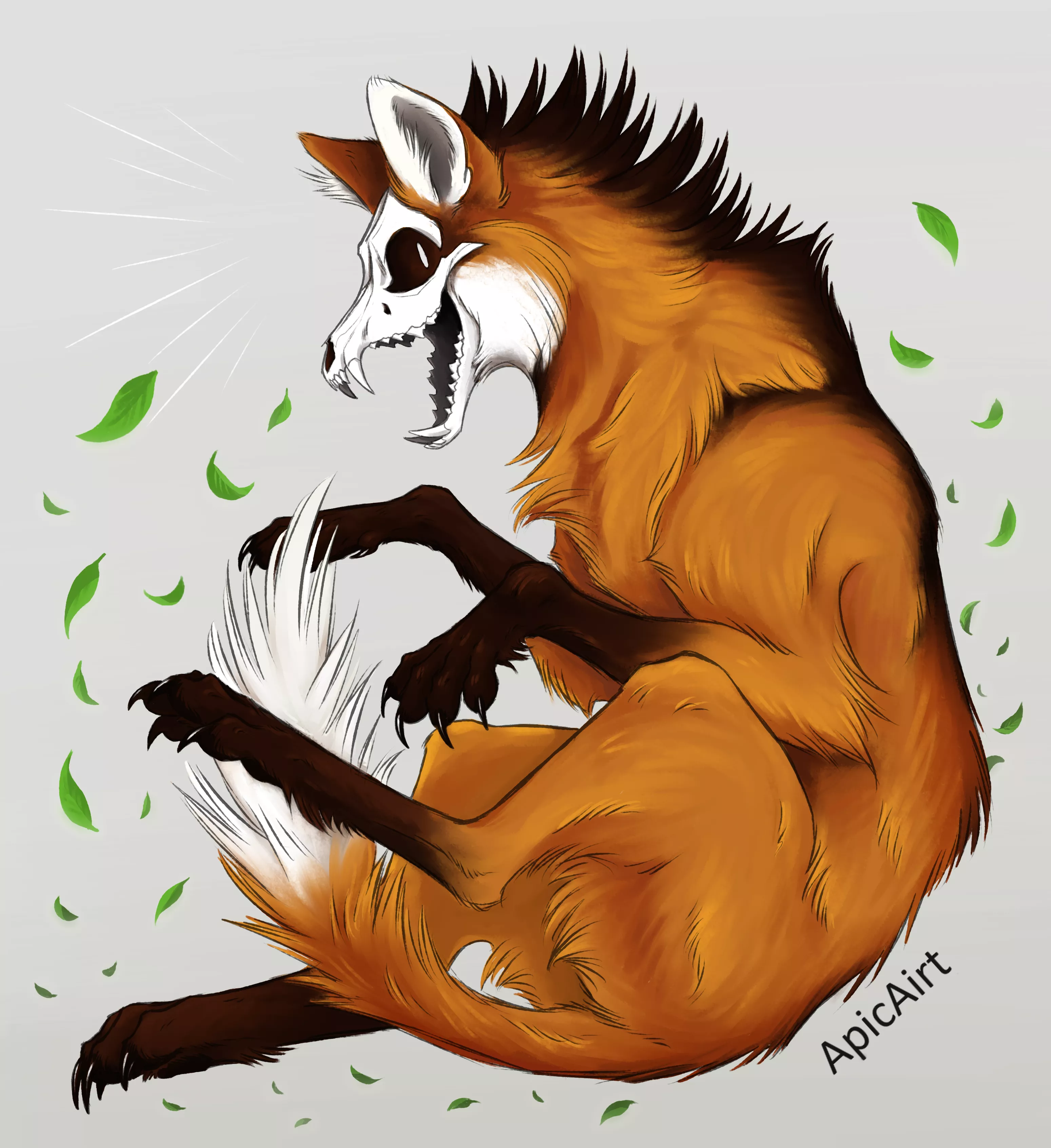 It's a skull maned wolf! (art by me)