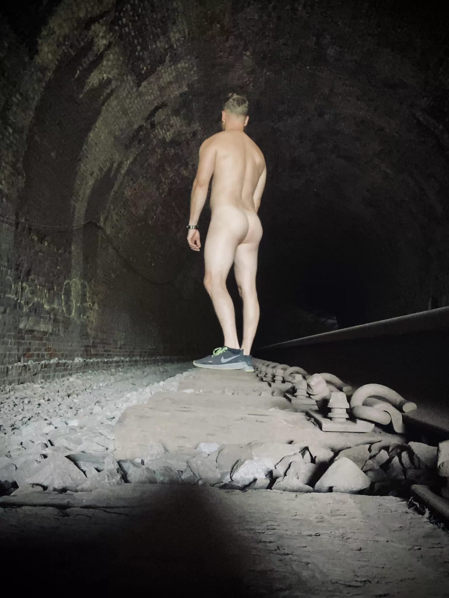 Naked adventure in an abandoned train tunnel? Yes, please!