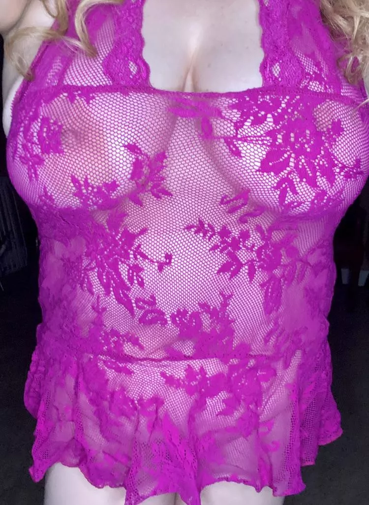 Purple is supposed to be a royal color. I feel like Queen Big Boobs