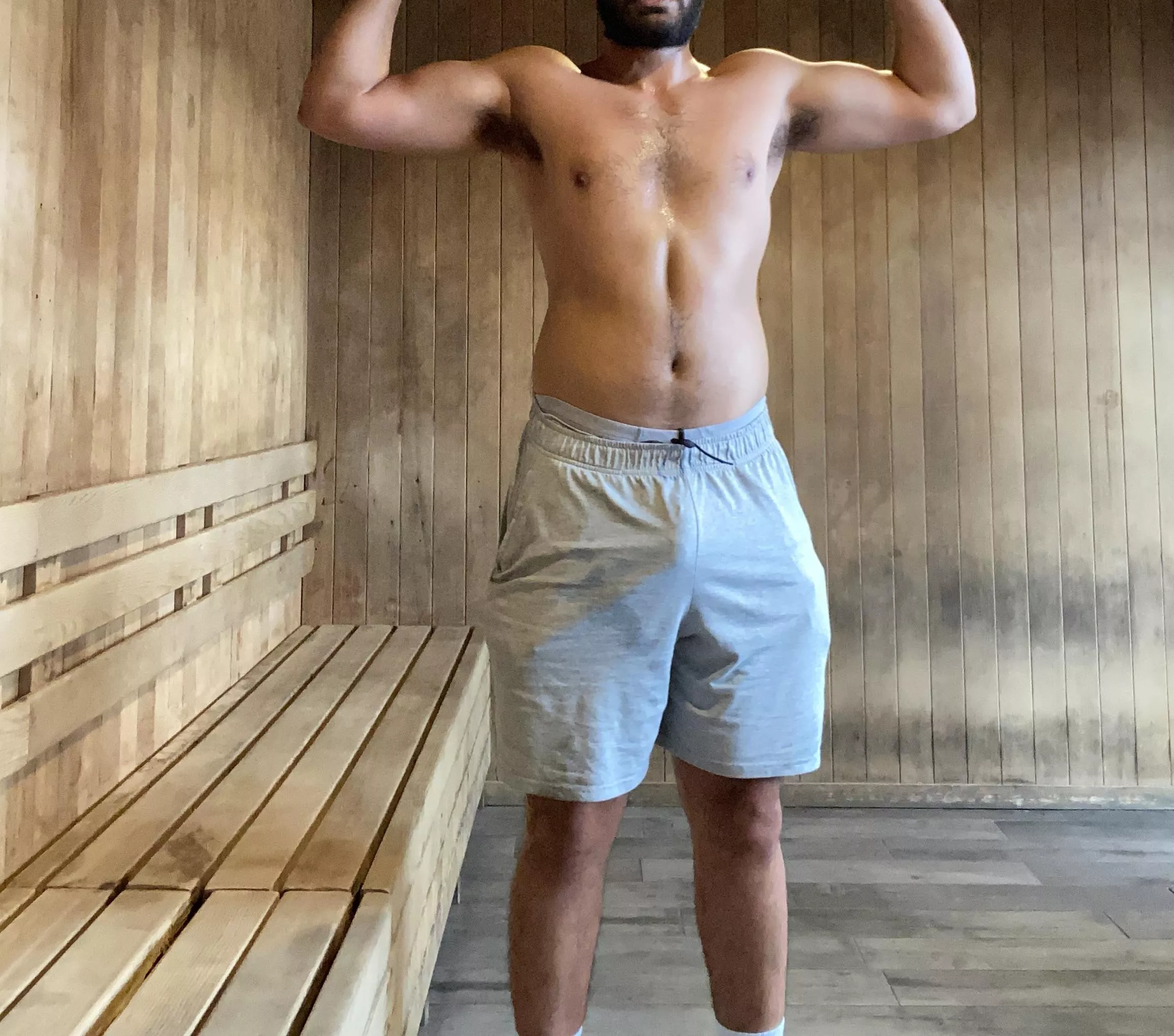 Sauna got me hard