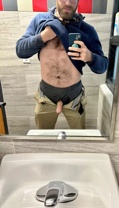 Snuck away to the teachers lounge bathroom