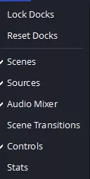 So my obs chat dock and activity feed just dissapeared?