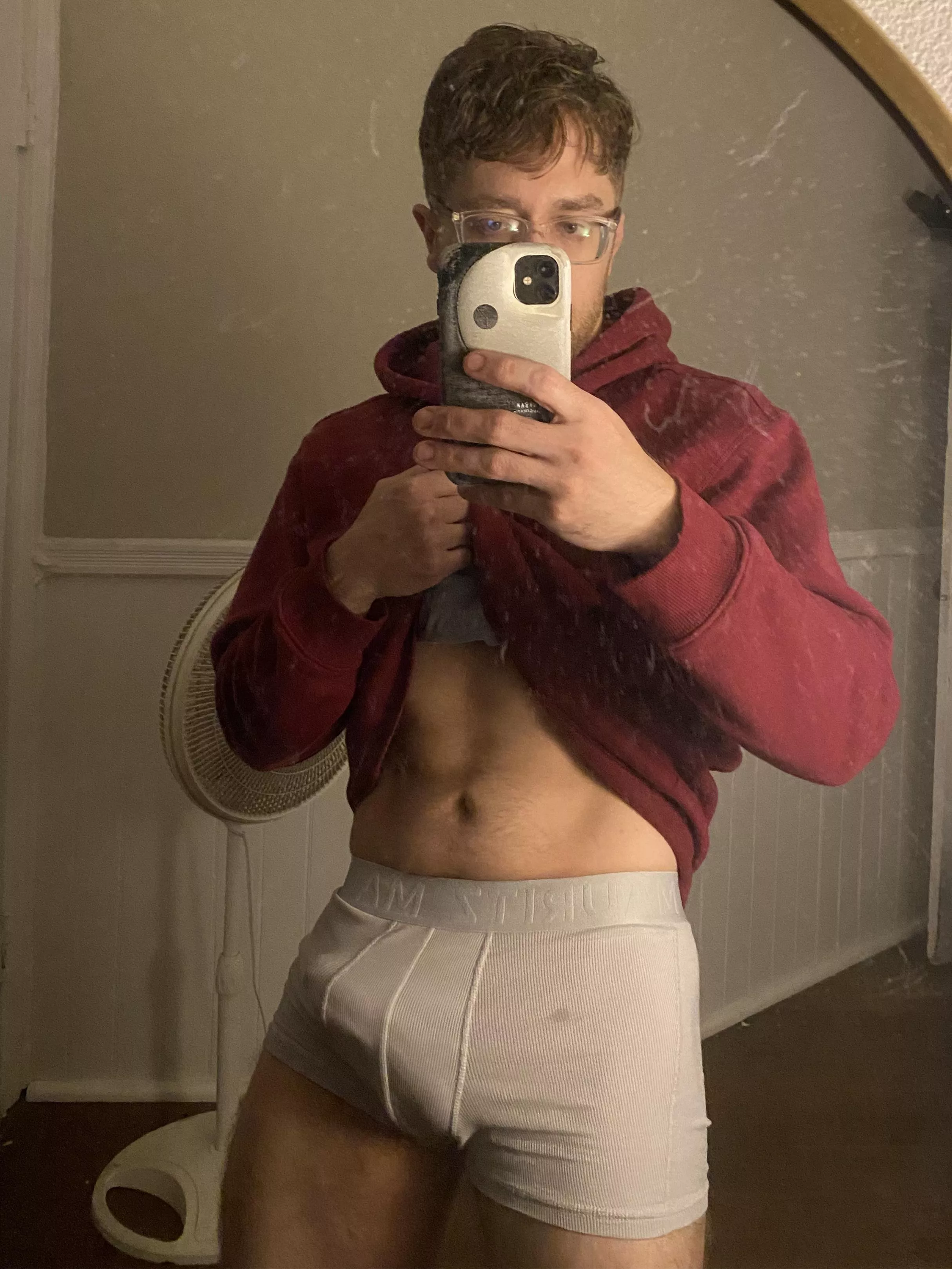 Sorry bout the dirty mirror