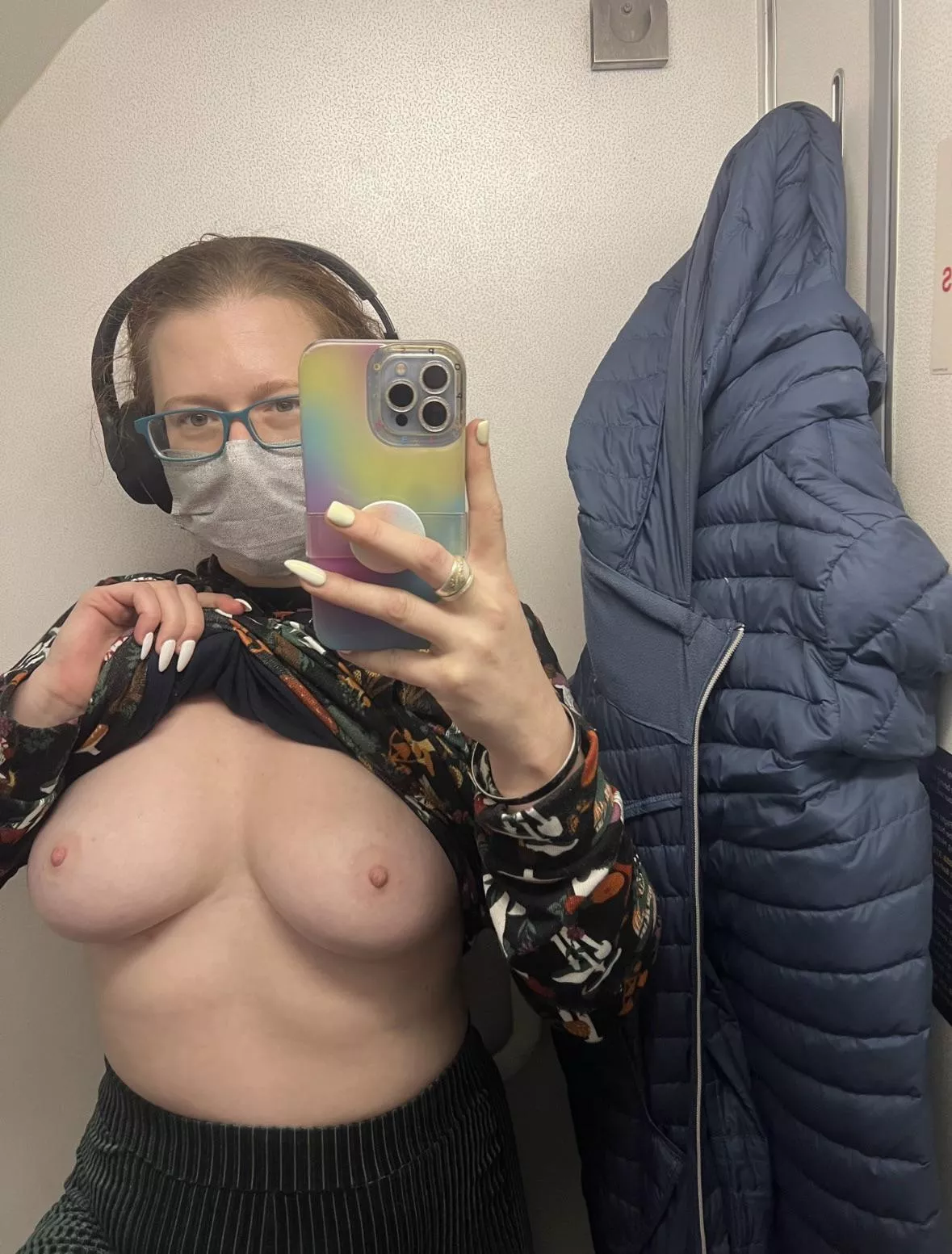 Tits out on a plane
