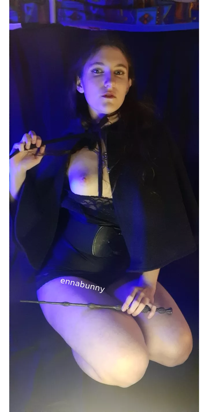 Witch getting ready for the ritual