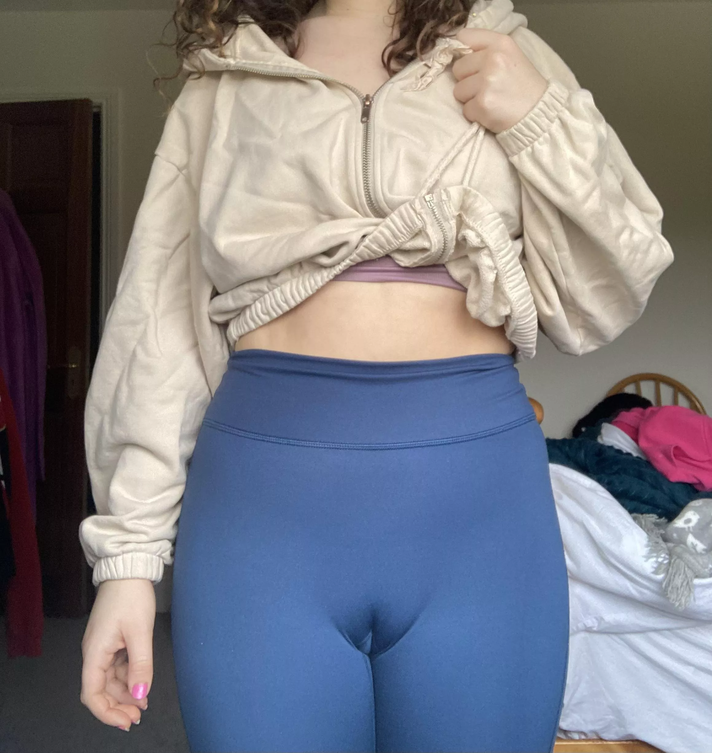 Camel toe popping out to say hello