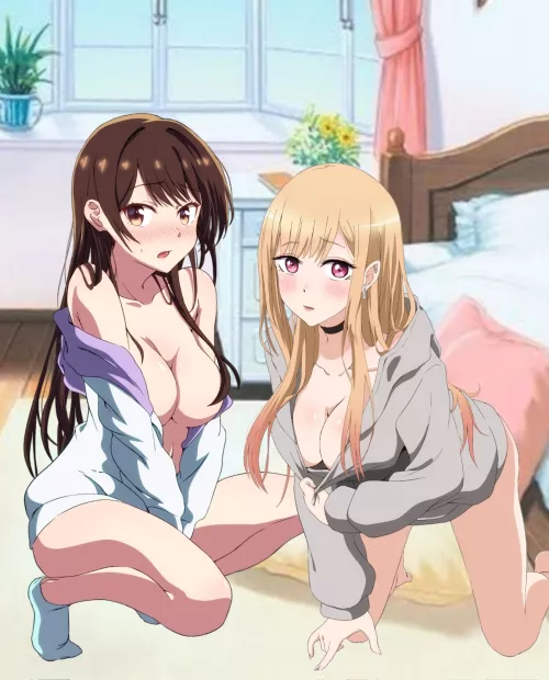 Chizuru and Marin doing a Collab (By AnimeHxheros)