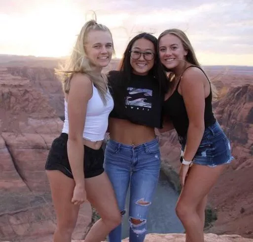 College gymnasts take a hike