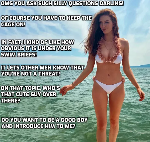 Don't be embarrassed, just be a good boy for her.