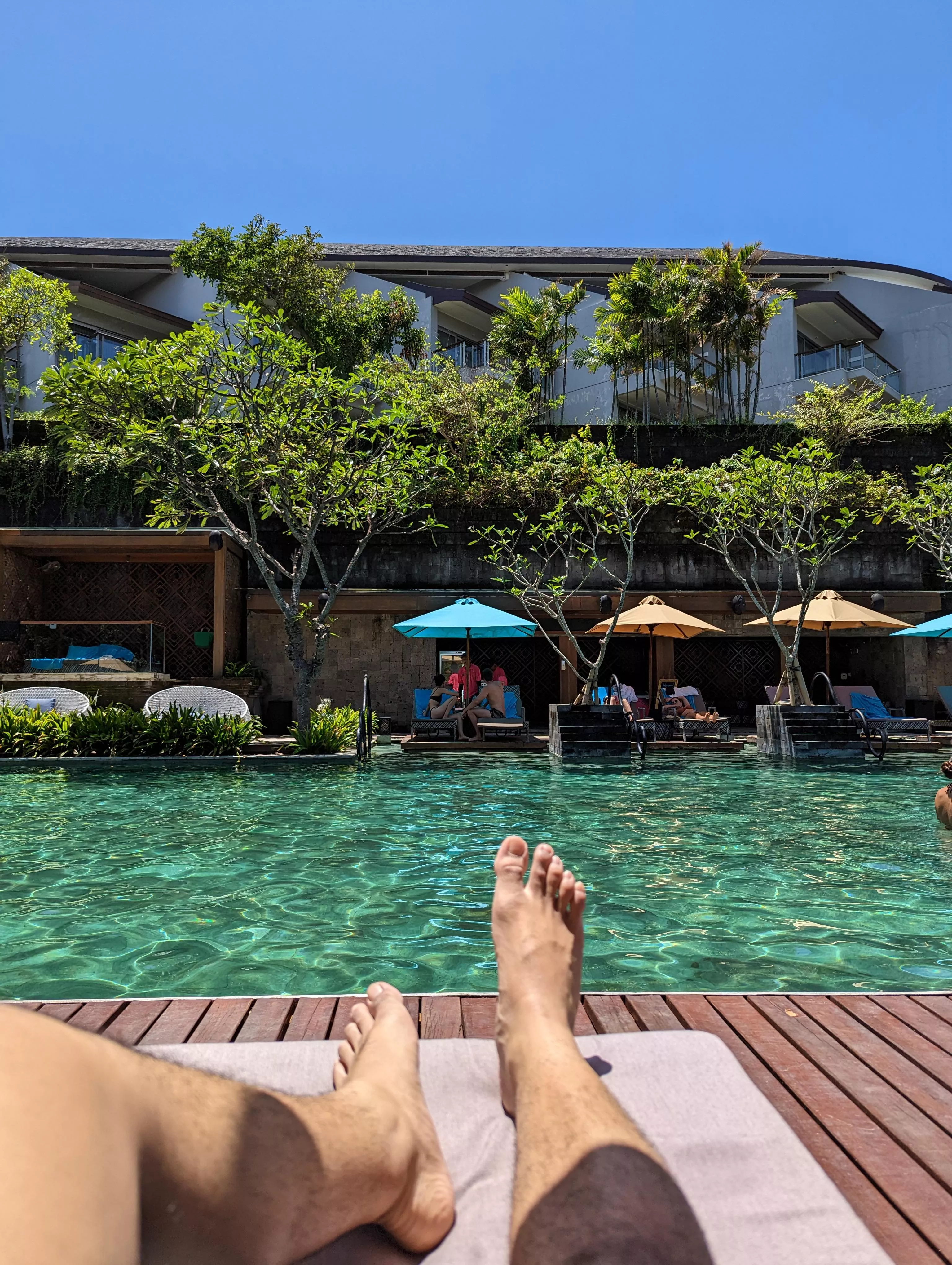 hanging out at the pool