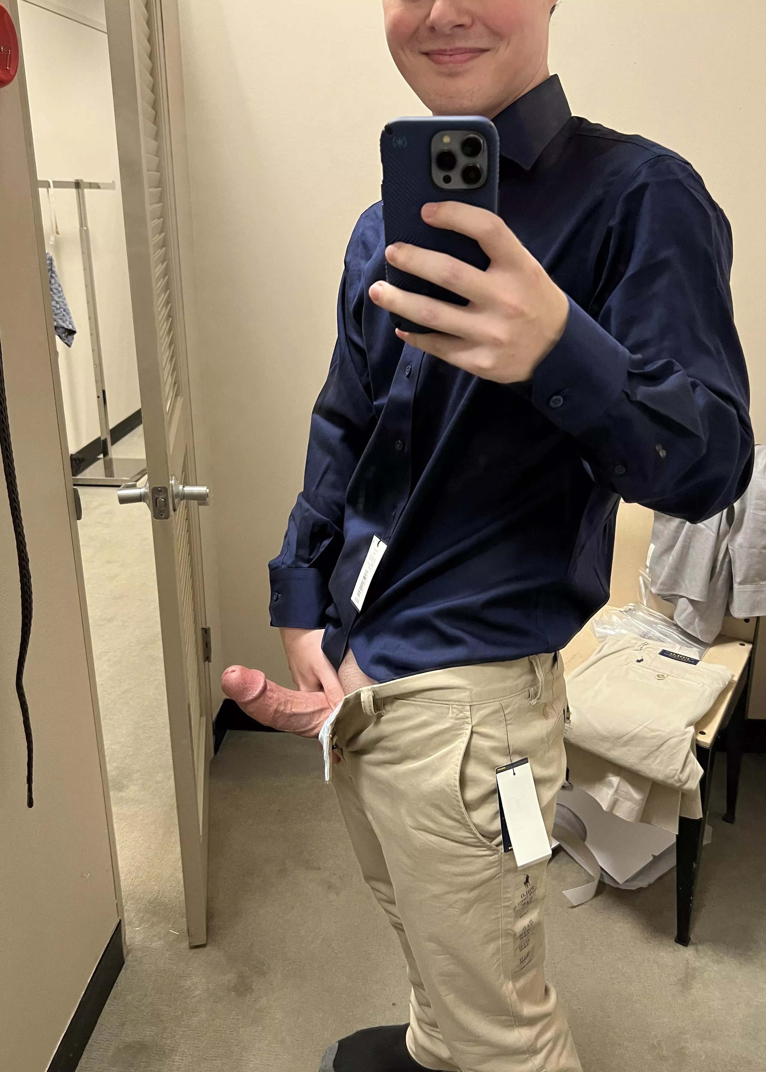 I've always wanted my dick sucked in a changing room