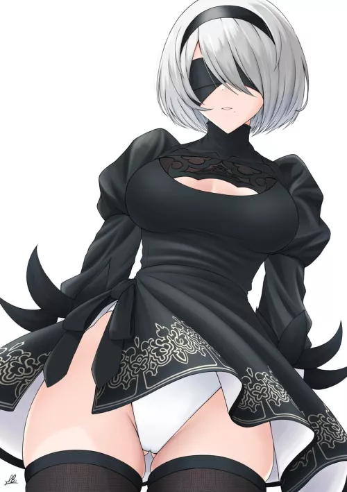 Just a bit of 2B's thighs (oryou gunsou)
