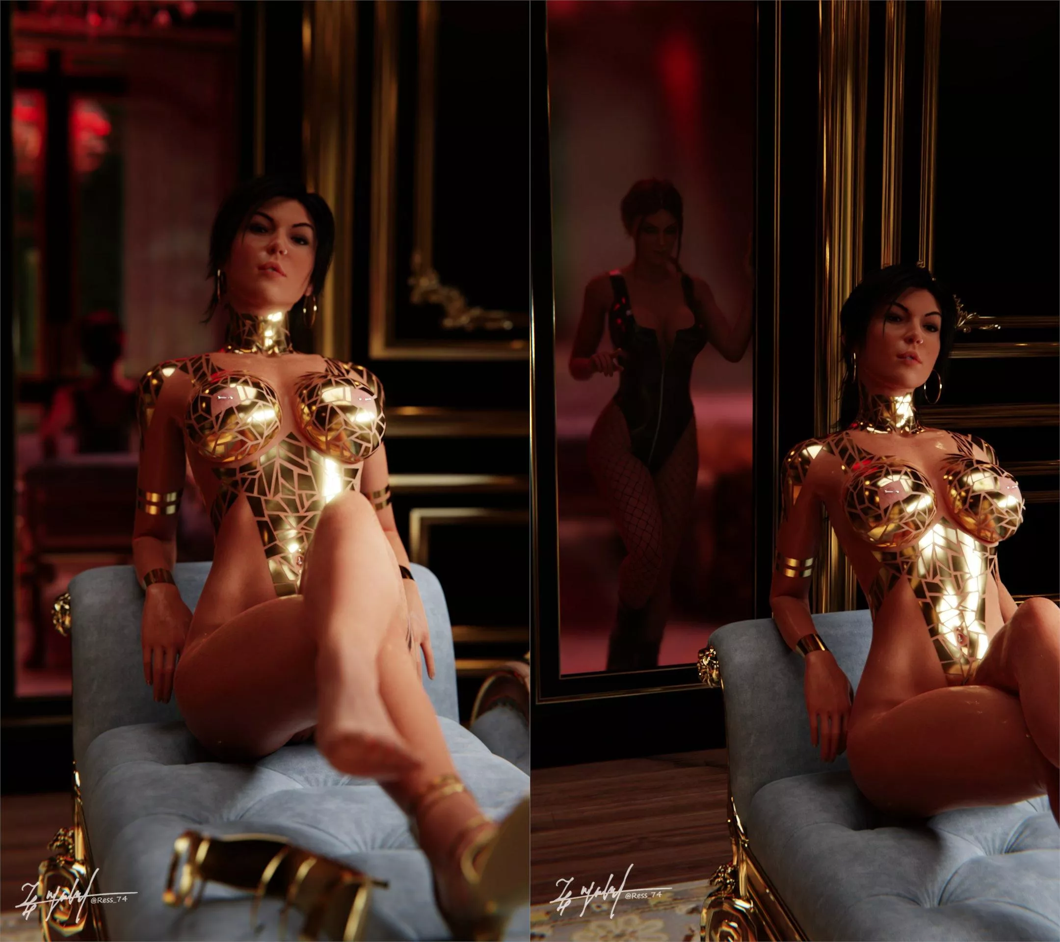 Lara and Doppelganger Lara (Res74)