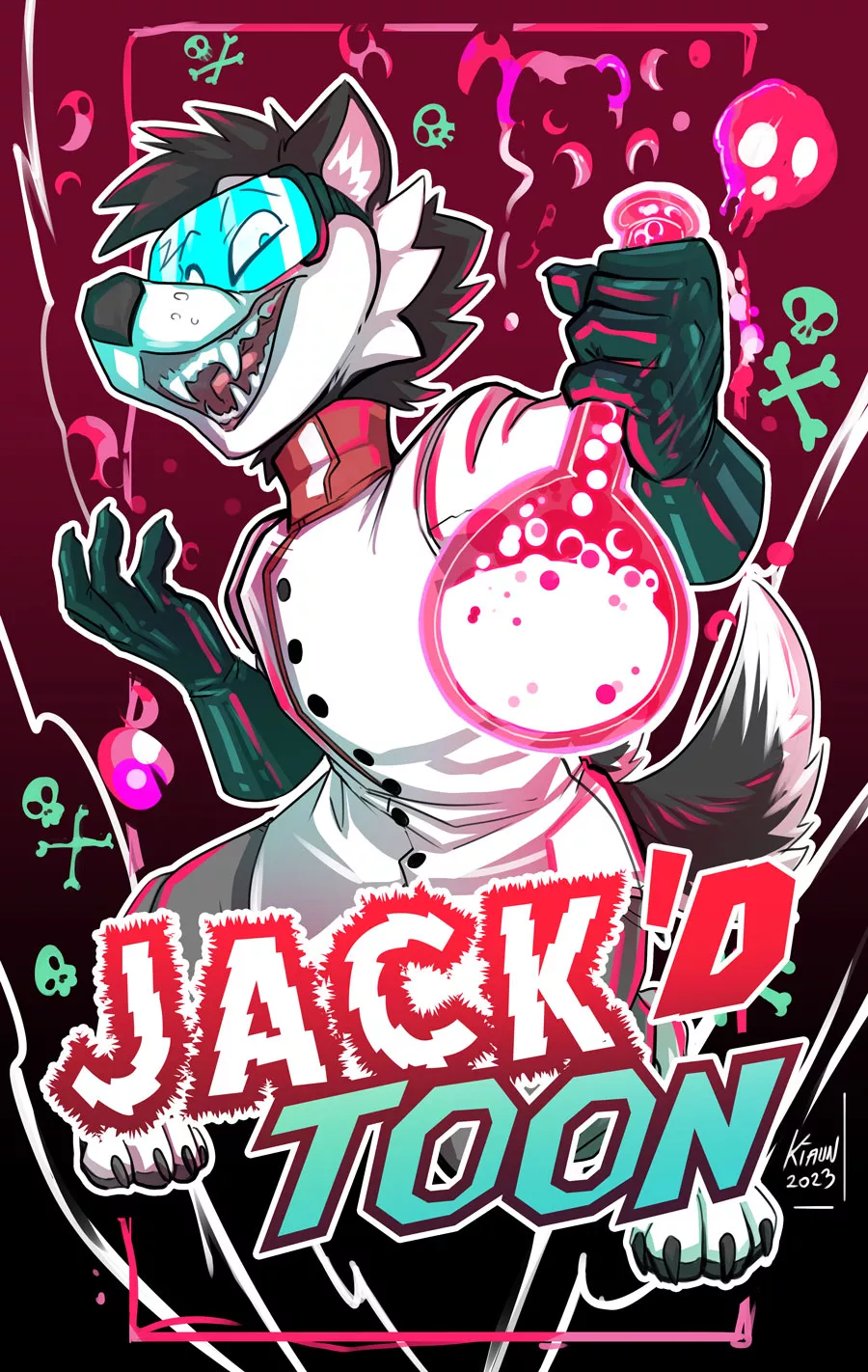 Mad scientist badge (art by me)