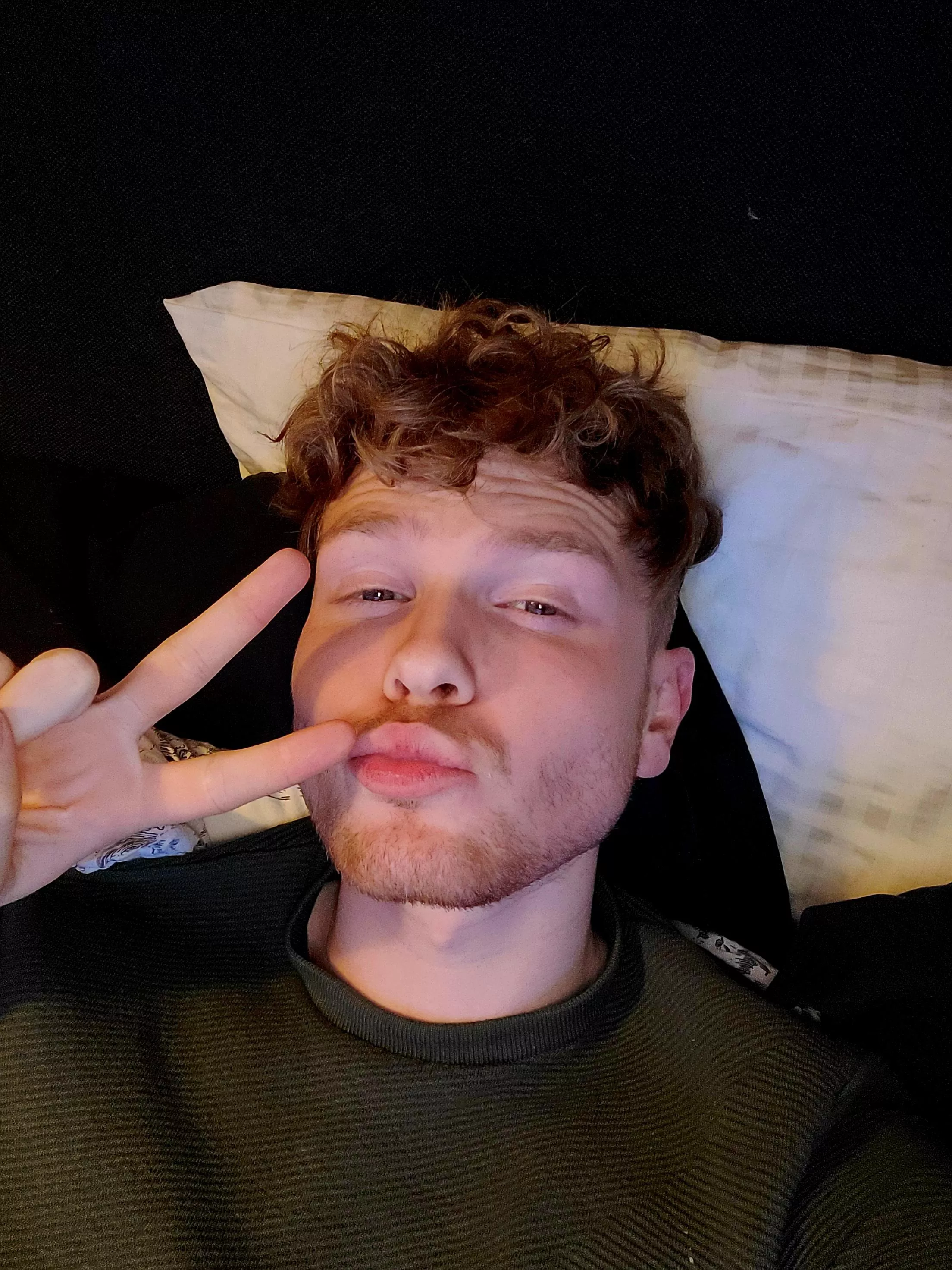 Morning kisses (cringe worthy pic)