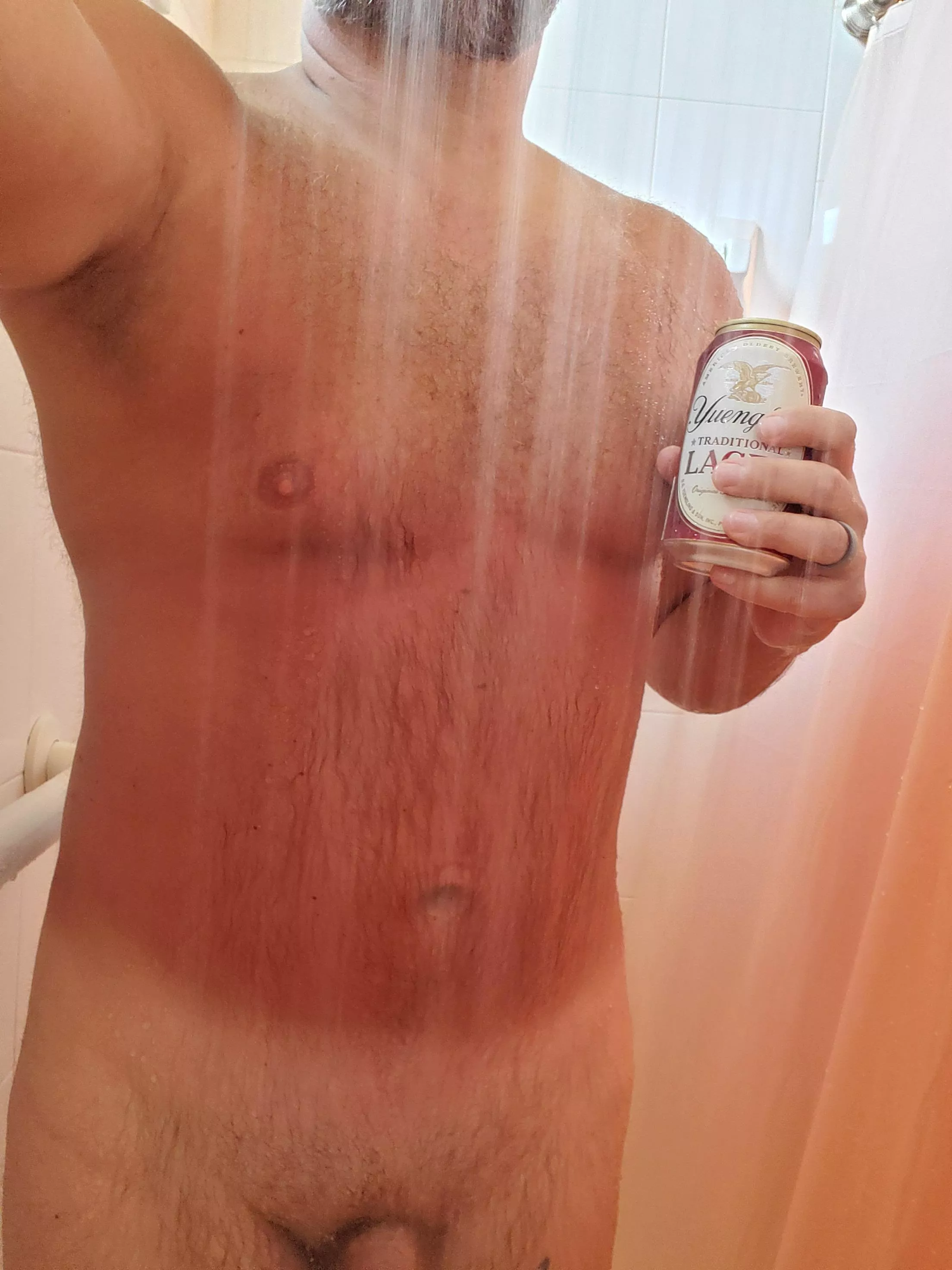 Not on r/showerbeer, so here's me in the shower, with a beer.