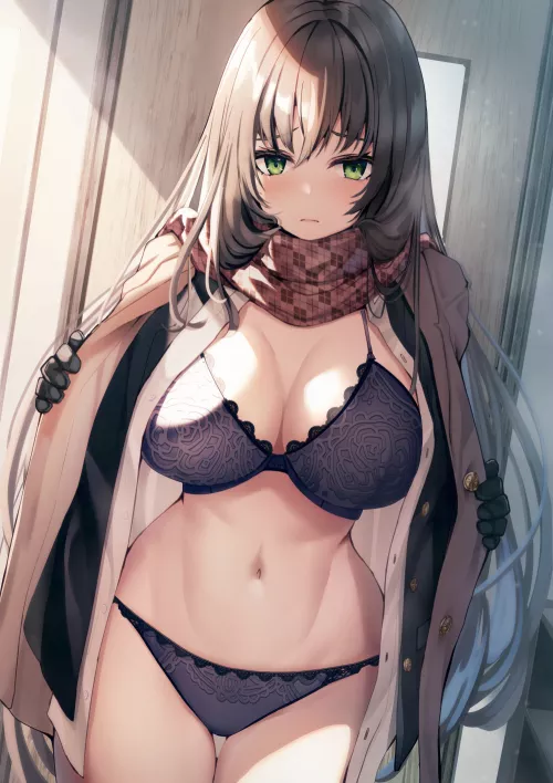 Opening her Coat [Artist's Original]