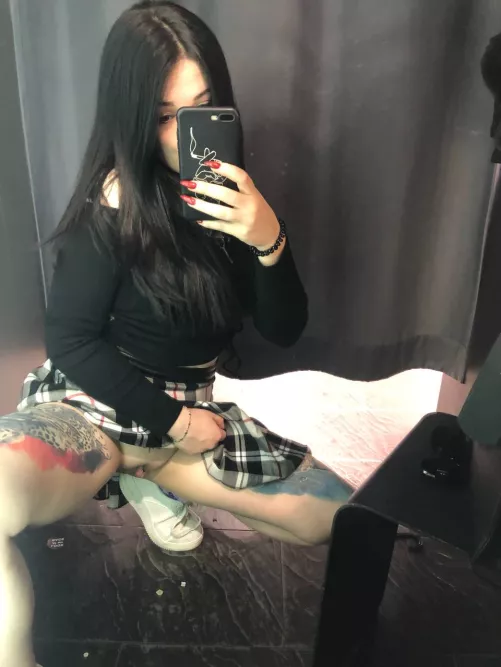 Selfie for you while I try on clothes