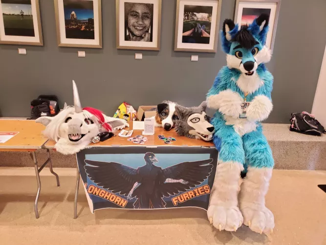 Tabling for University of Texas' Furry Group