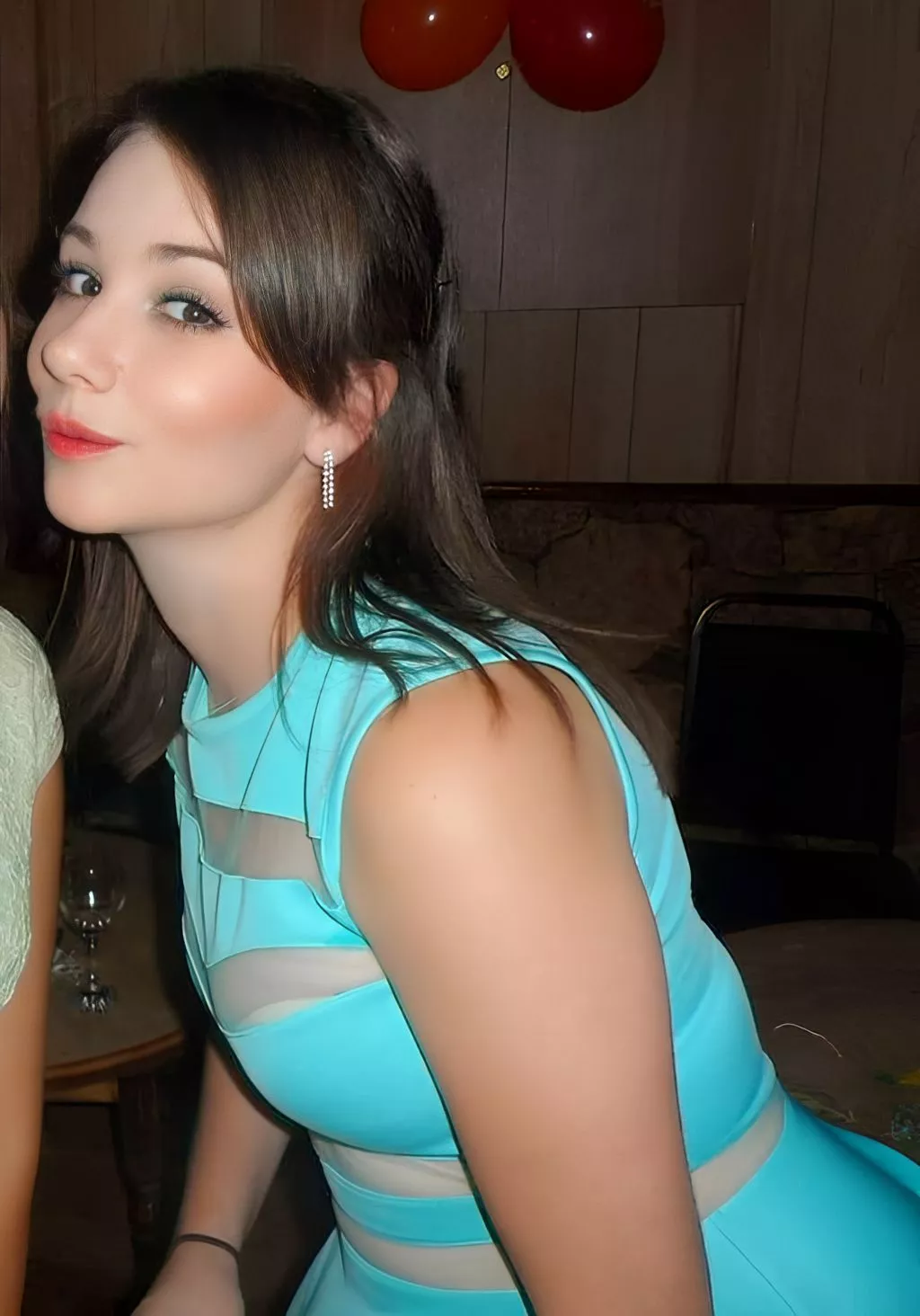Tight blue dress