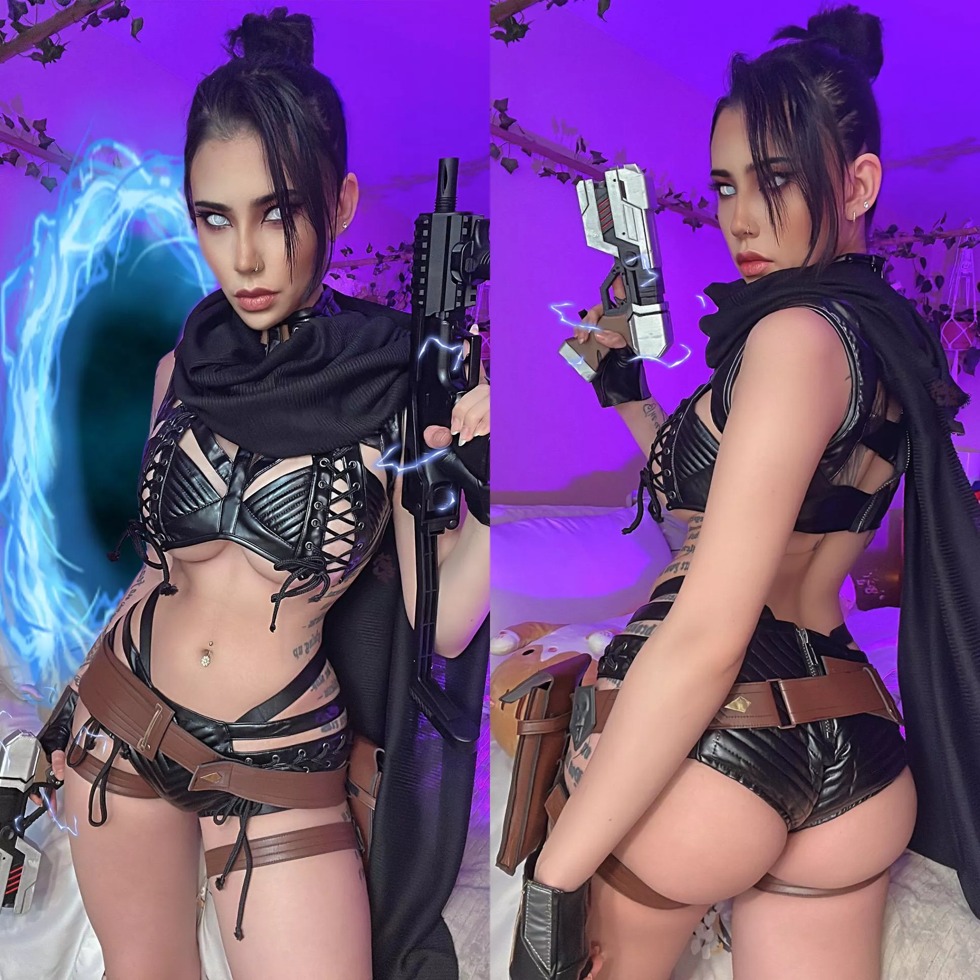 Wraith boudoir closet cosplay from Apex Legends
